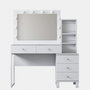 Hanah Home Mesa de Maquillaje Blanca con 10 Focos